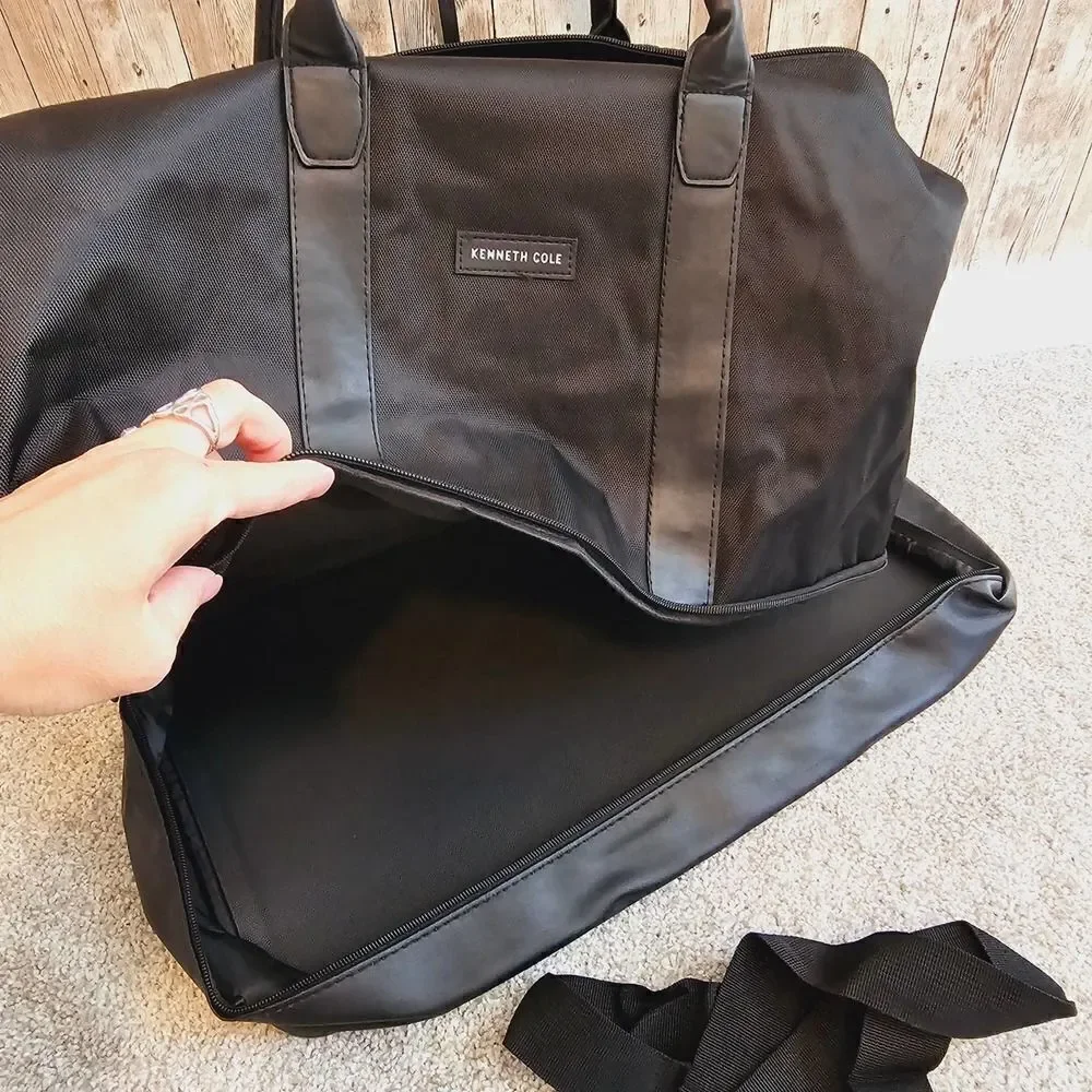 Kenneth Cole black duffel bag